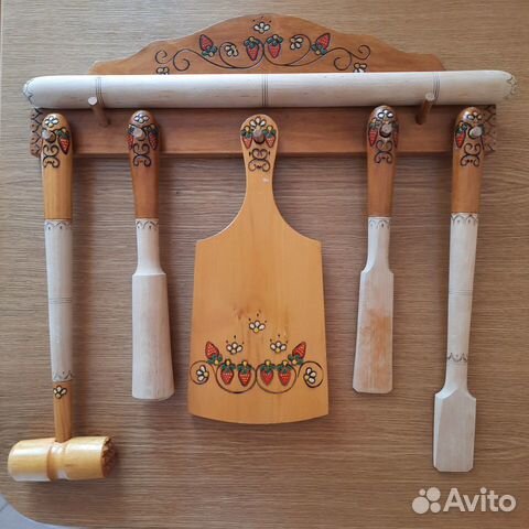 Набор деревянной кухонной утвари