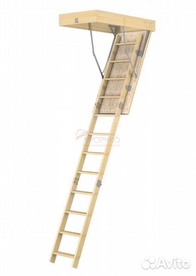 Деревянная чердачная лестница чл-15 600х1204