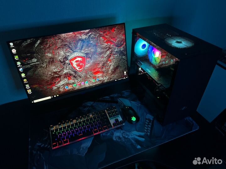 Комплект Очень Мощный Игровой Компьютер с Моником