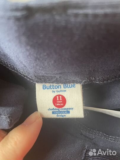 Новые школьные брюки Button blue 146 + юбка