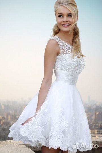 Прокат белое пышное платье Sherri Hill 4302