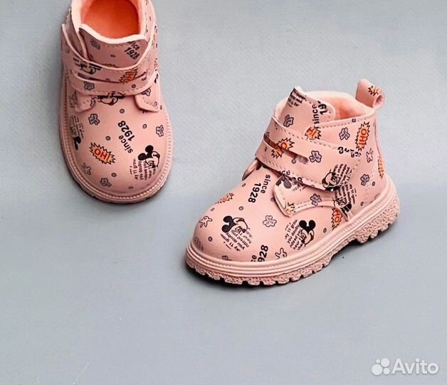 Новые ботинки для девочки весна-осень 22 мики маус