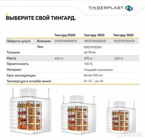 Погреб Тингард 1500 бесшовный