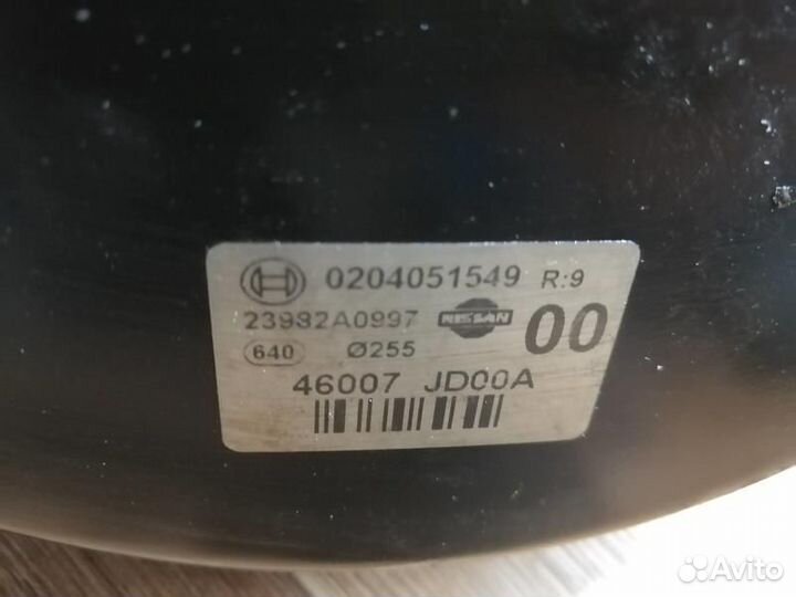 Усилитель тормозов вакуумный Qashqai 2006-2013