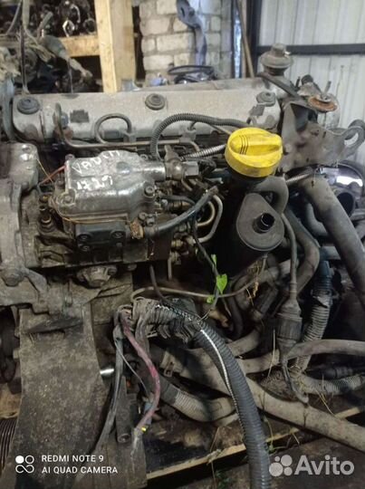 Двигатель в сборе Рено Сценик 97-06 г. 1,9 TDI F9Q