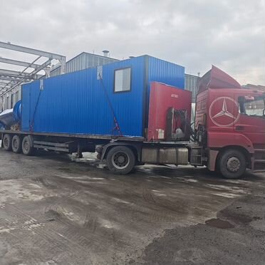 Транспортировка контейнера и бытовки