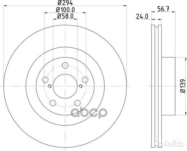 Диск тормозной перед ND7004K nisshinbo
