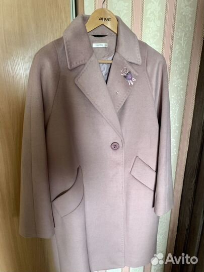 Пальто новое женское 52 - 54 цвет пудровый
