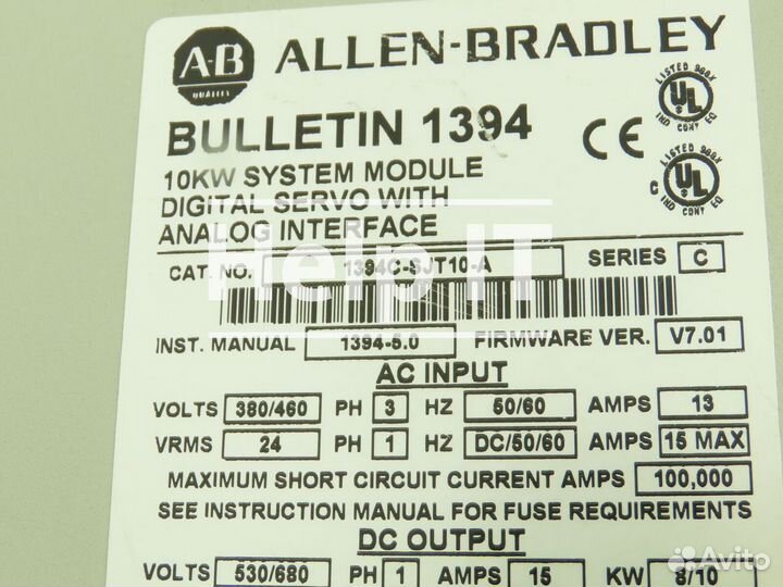 Сервопривод Allen Bradley 1394C-SJT10-A