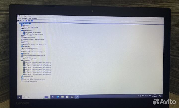 Ноутбук lenovo ryzen 5 / 2 видеокарты / 8 GB / FHD