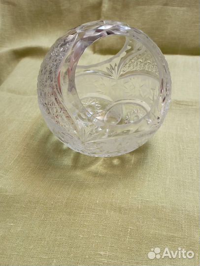 Хрустальная конфетница Корзинка СССР