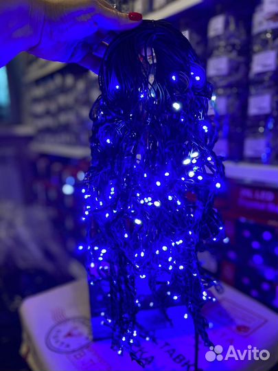 Гирлянда уличная бахрома 12 метров Светодиодная