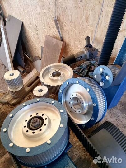 Редуктор для аэролодки, шкивы зубчатые