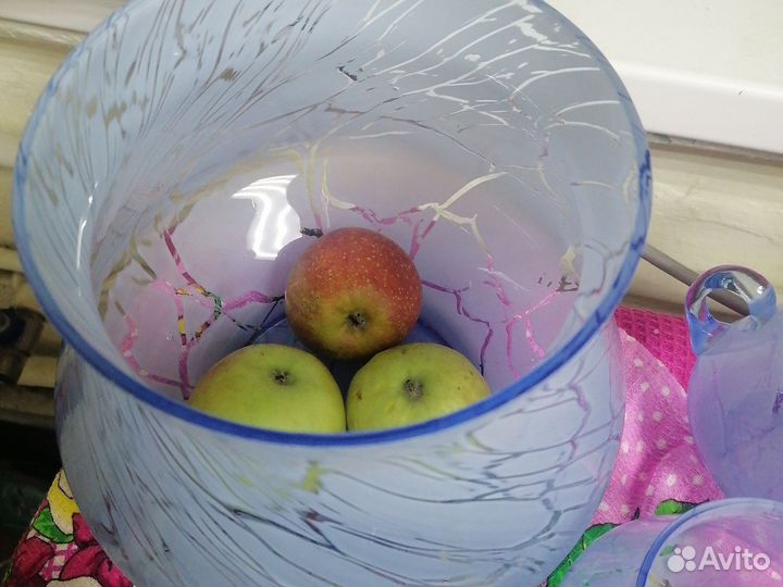 Крюшонница чешское стекло