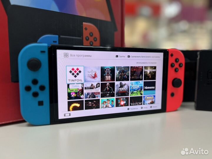 Nintendo switch oled 64gb + 256gb прошитая