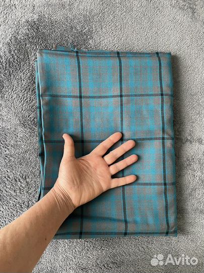 Ткани сатин красный и шотландка в клетку СССР