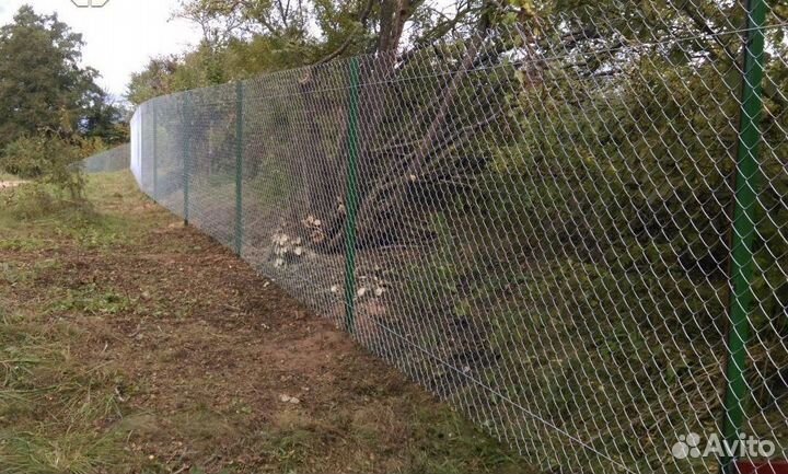 Забор из сетки рабица