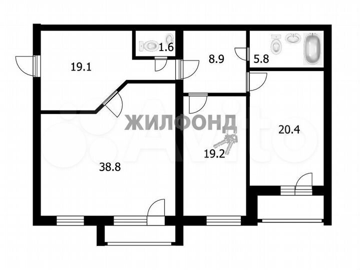 3-к. квартира, 117 м², 2/10 эт.