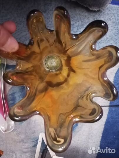 Ваза из цветного стекла СССР