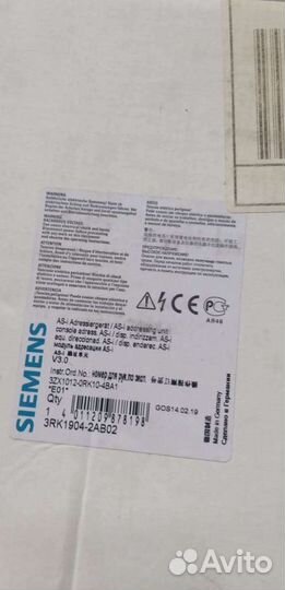 Модуль ввода-вывода Siemens интерфейса AS-i