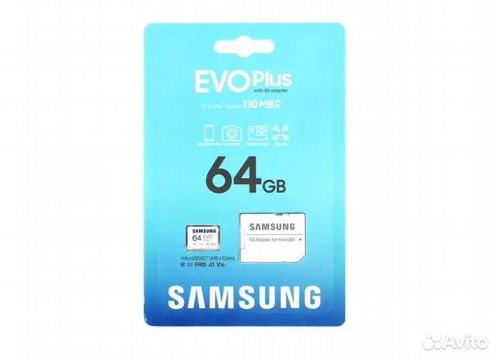 Карта памяти Samsung EVO Plus 64 гб / Новая