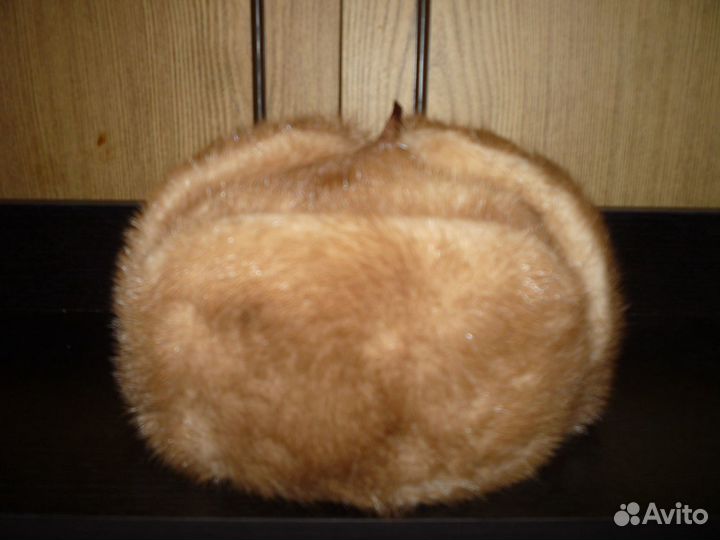 Мужская норковая шапка-ушанка