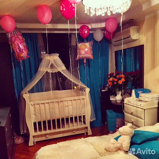 Детская кроватка и пелен-й комод Лель со стразами