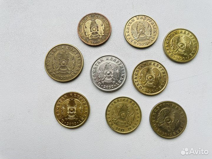 Монеты из Казахстана тенге (тэнге) 5,10,20