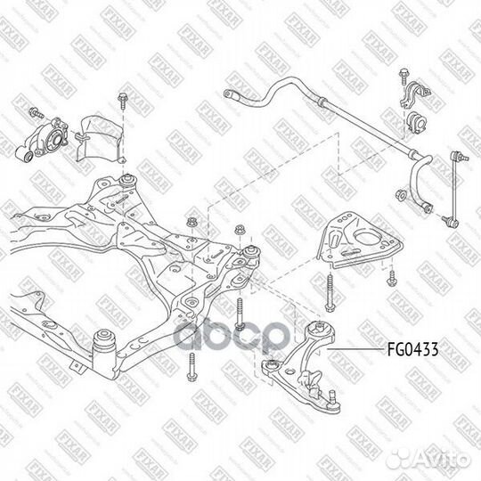 Сайлентблок переднего рычага задний перед N