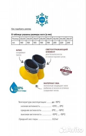 Сапоги резиновые р. 36/37 новые