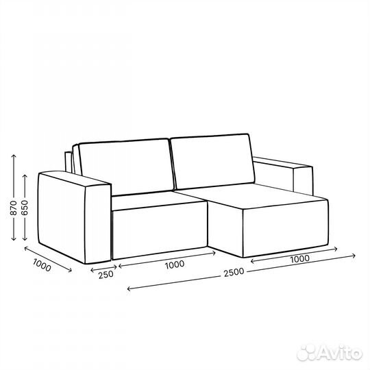 Диван модульный угловой Лофт