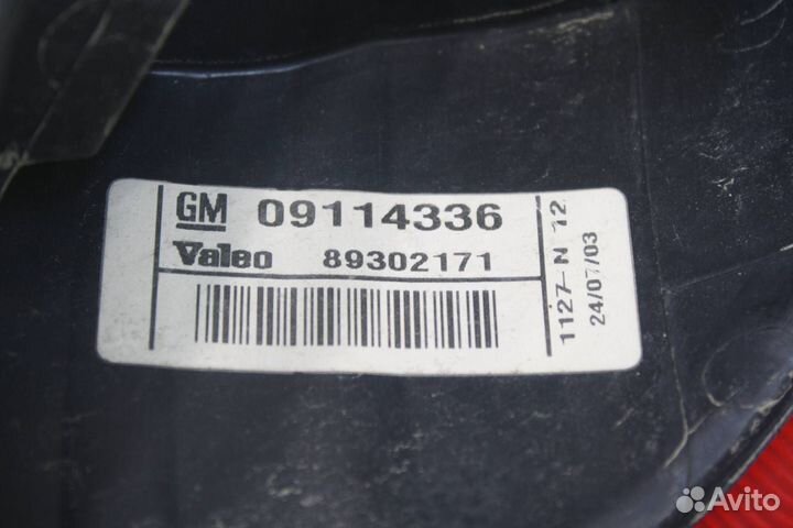 Фонарь задний левый Opel Corsa C F68 2003 09114336