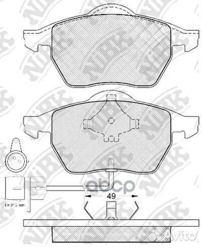 Колодки тормозные дисковые перед PN0300W NiBK