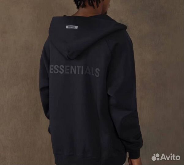 Зип-худи Essentials Fear of God Черная