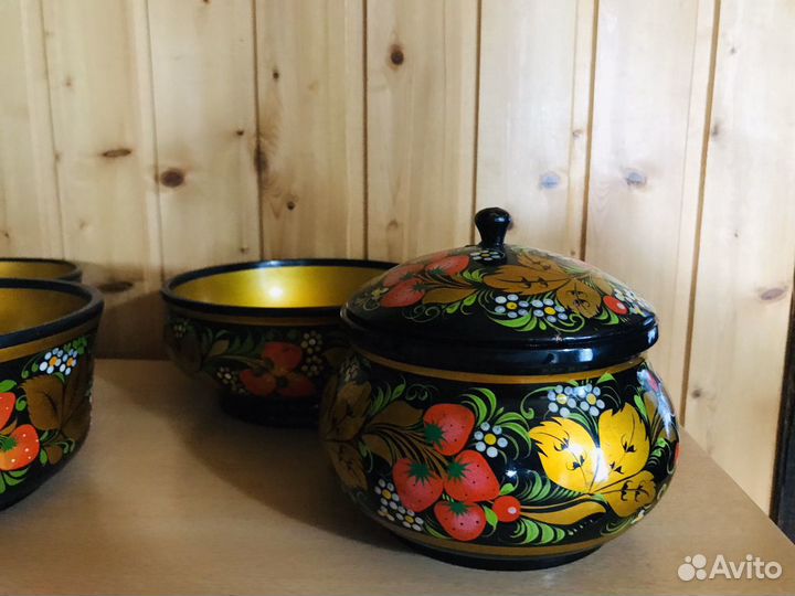 Хохлома набор посуды