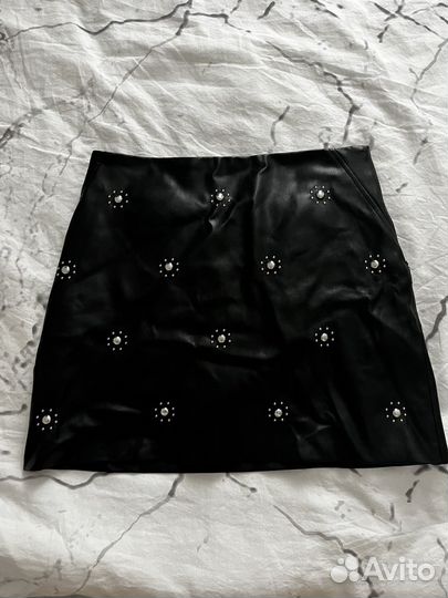Кожаная юбка mango