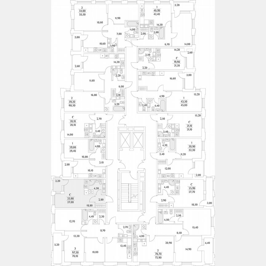 Квартира-студия, 26,7 м², 3/13 эт.