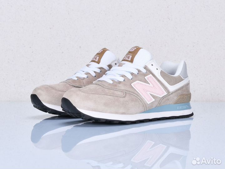 Кроссовки New Balance 574 натуральная замша