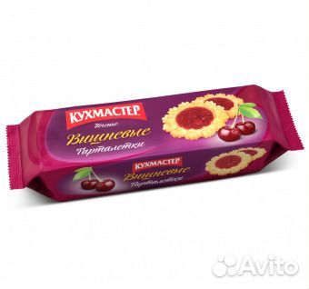 Сдобное печенье Тарталетки вишнёвые 240 г