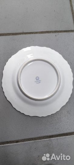 Старинная фарфоровая тарелка Кузнецов