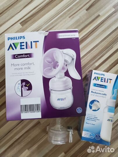Молокоотсос avent ручной соска и бутылочка