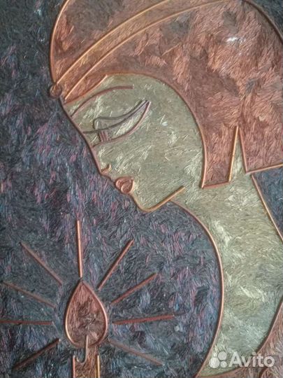 Советская картина из медной проволоки