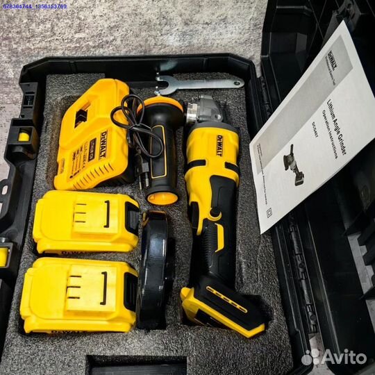 Болгарка ушм dewalt аккумуляторная 125 мм 2 аккум