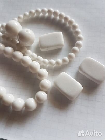 Для рукоделия, бусины из прессованного камня