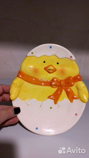 Декоративное пасхальное блюдо Цыплёнок