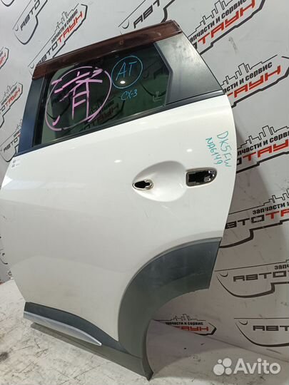 Дверь mazda CX-3 DK2W7 DK5AW DK5FW dkeaw dkefw задняя левая белый, 34K NA6149