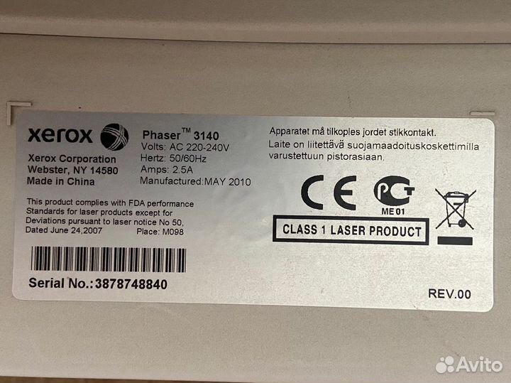 Принтер xerox phaser 3140