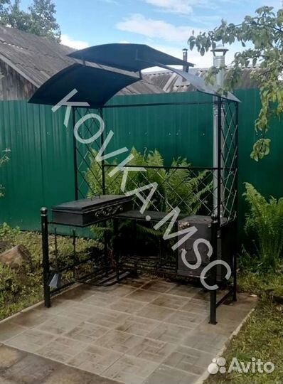 Мангал с крышей