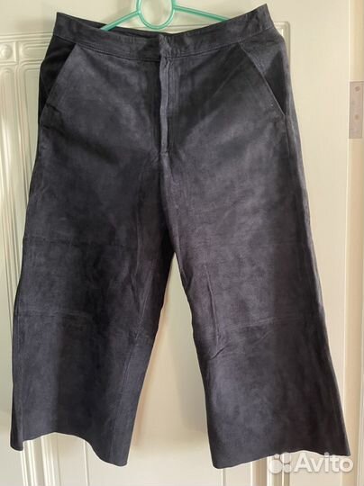 Замш Модные Брюки кюлоты бриджи zara