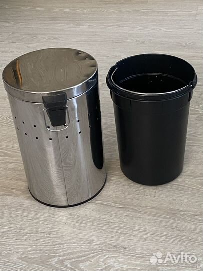 Ведро мусорное (хром)
